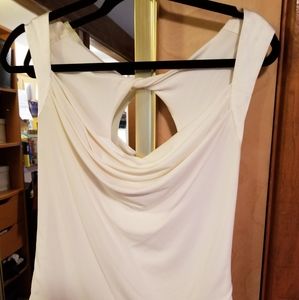 White House Black Market Cream Blouse